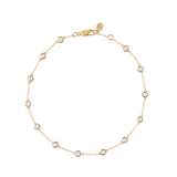 Dorsey - CLEMENCE, LAB WHITE SAPPHIRE ANKLET, GOLD