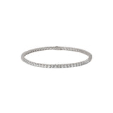 Dorsey - KATE ROUND CUT 3MM, LAB WHITE SAPPHIRE RIVIÈRE ANKLET, SILVER