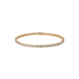 Dorsey - KATE ROUND CUT 3MM, LAB WHITE SAPPHIRE RIVIÈRE ANKLET, GOLD