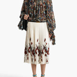 Khaite - Anya Skirt in Cream Multi