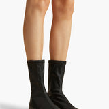 Khaite - Apollo Flat Ankle Boot in Black Leather