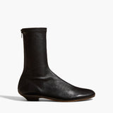 Khaite - Apollo Flat Ankle Boot in Black Leather