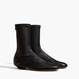 Khaite - Apollo Flat Ankle Boot in Black Leather