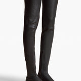 Khaite - Apollo Over - the - Knee Flat Boot in Black Leather