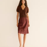 DÔEN - ARELLA CASHMERE CARDIGAN -- DARK UMBER