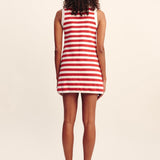 Posse - ARI MINI DRESS - CORAL STRIPE