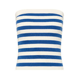 Posse - ARI STRAPLESS TOP - BLUE STRIPE