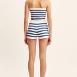 Posse - ARI STRAPLESS TOP - BLUE STRIPE