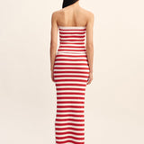 Posse - ARI SKIRT - CORAL STRIPE