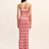Posse - ARI SKIRT - CORAL STRIPE