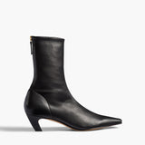 Khaite - Arizona Stretch Ankle Boot in Black Nappa Leather