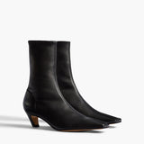 Khaite - Arizona Stretch Ankle Boot in Black Nappa Leather