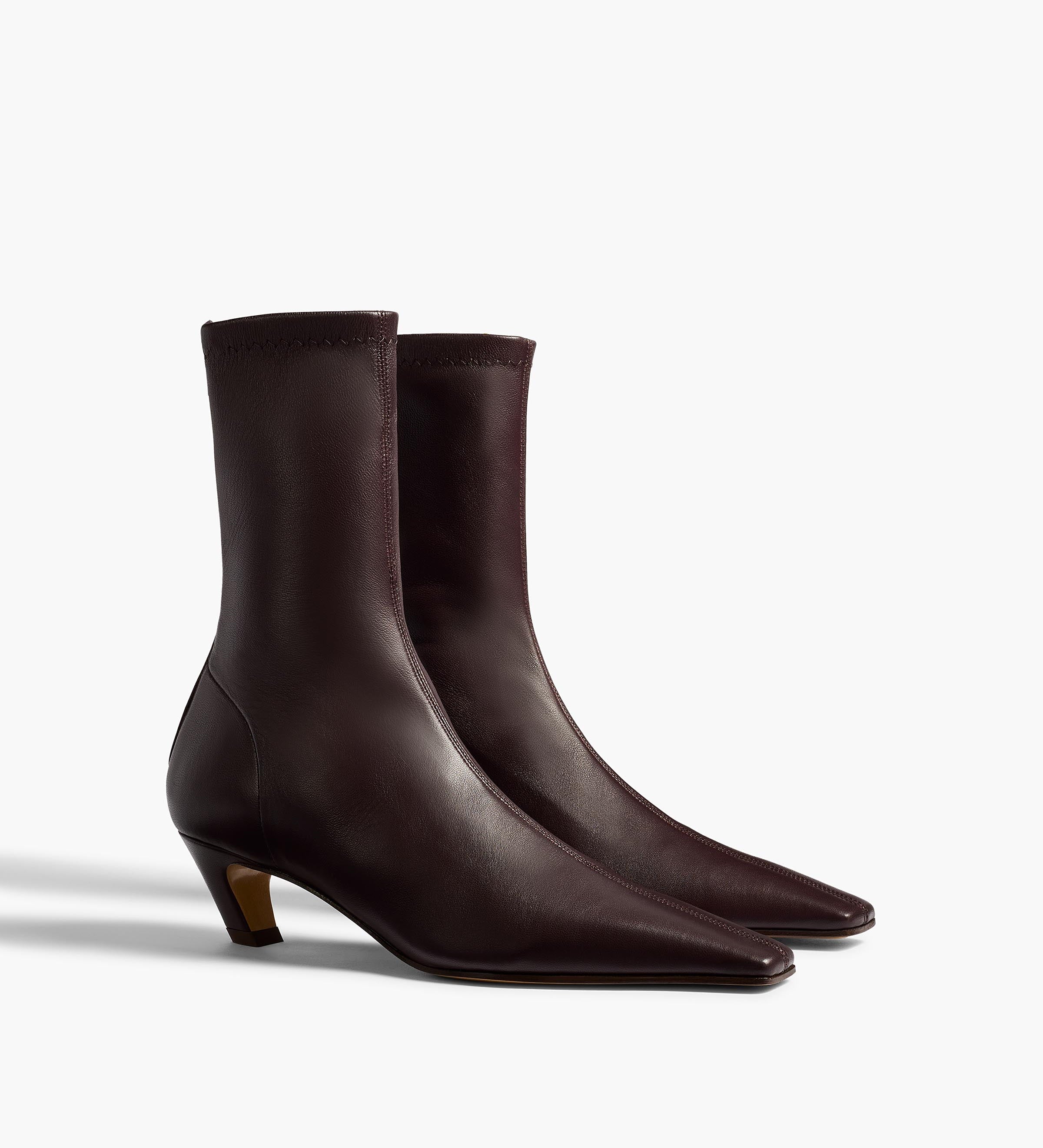 Khaite - Arizona Stretch Ankle Boot in Bordeaux