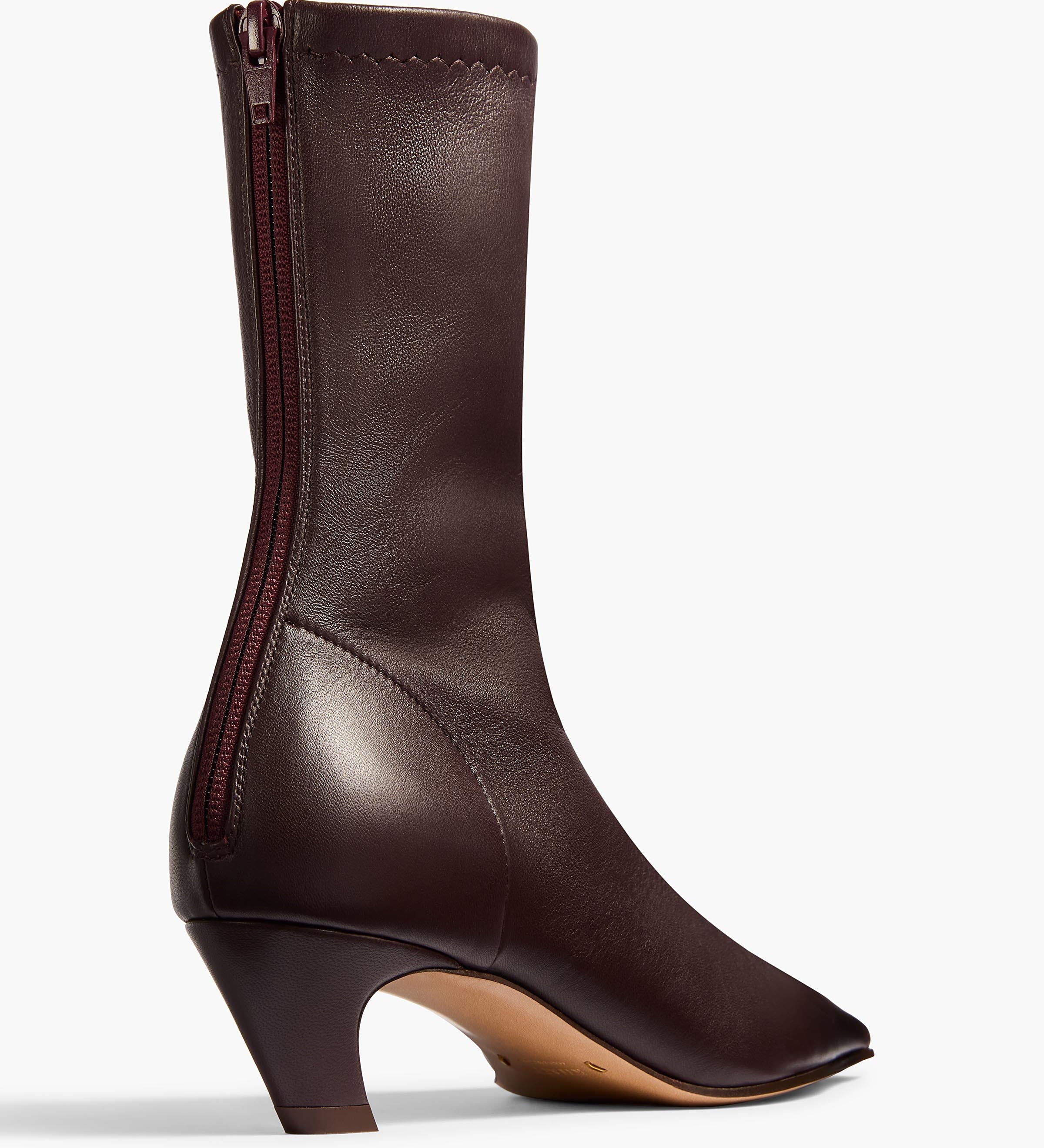 Khaite - Arizona Stretch Ankle Boot in Bordeaux