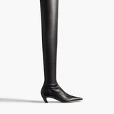 Khaite - Arizona Over - the - Knee Stretch Boot in Black Nappa Leather