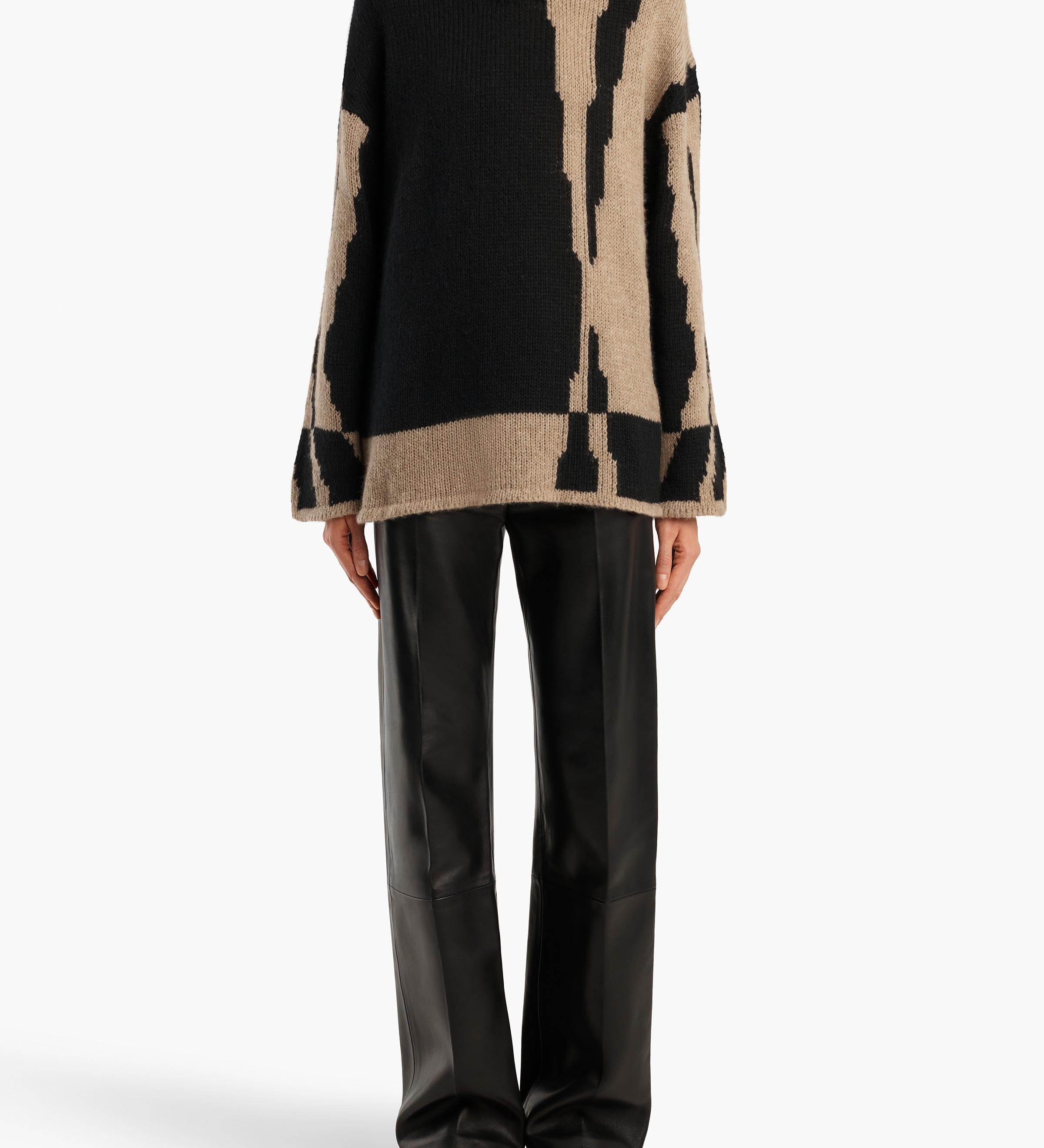 Khaite - Artur Sweater in Black and Cream