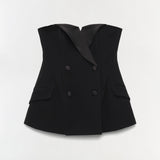 Simkhai - Alira Satin Crepe Bustier Top