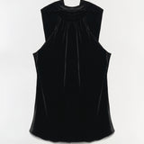 Simkhai - Scarlett Draped Velvet Cape Top