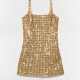 Simkhai - Ziva Embellished Satin Mini Dress