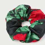 Loeffler Randall - Astrid Black Floral Silk Scrunchie