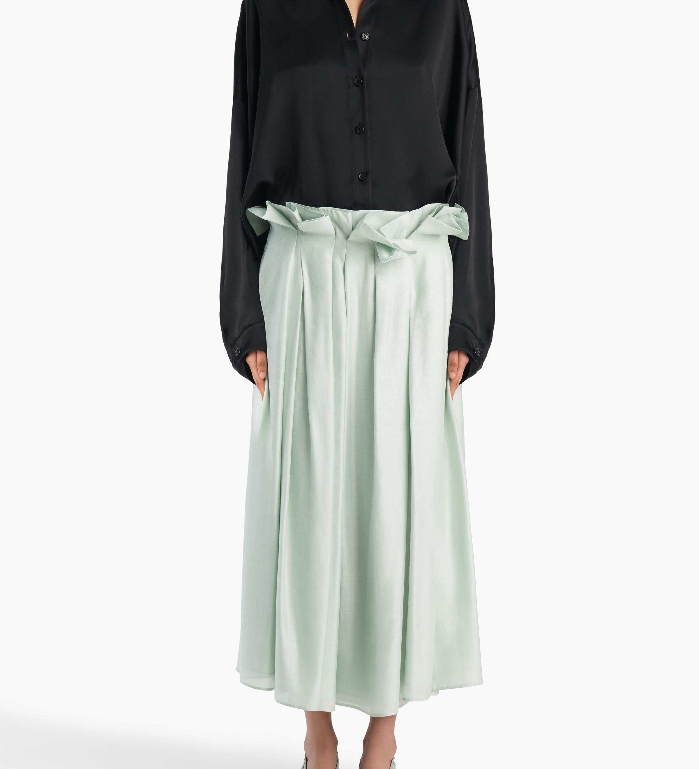 Khaite - Astrid Skirt in Ice Green
