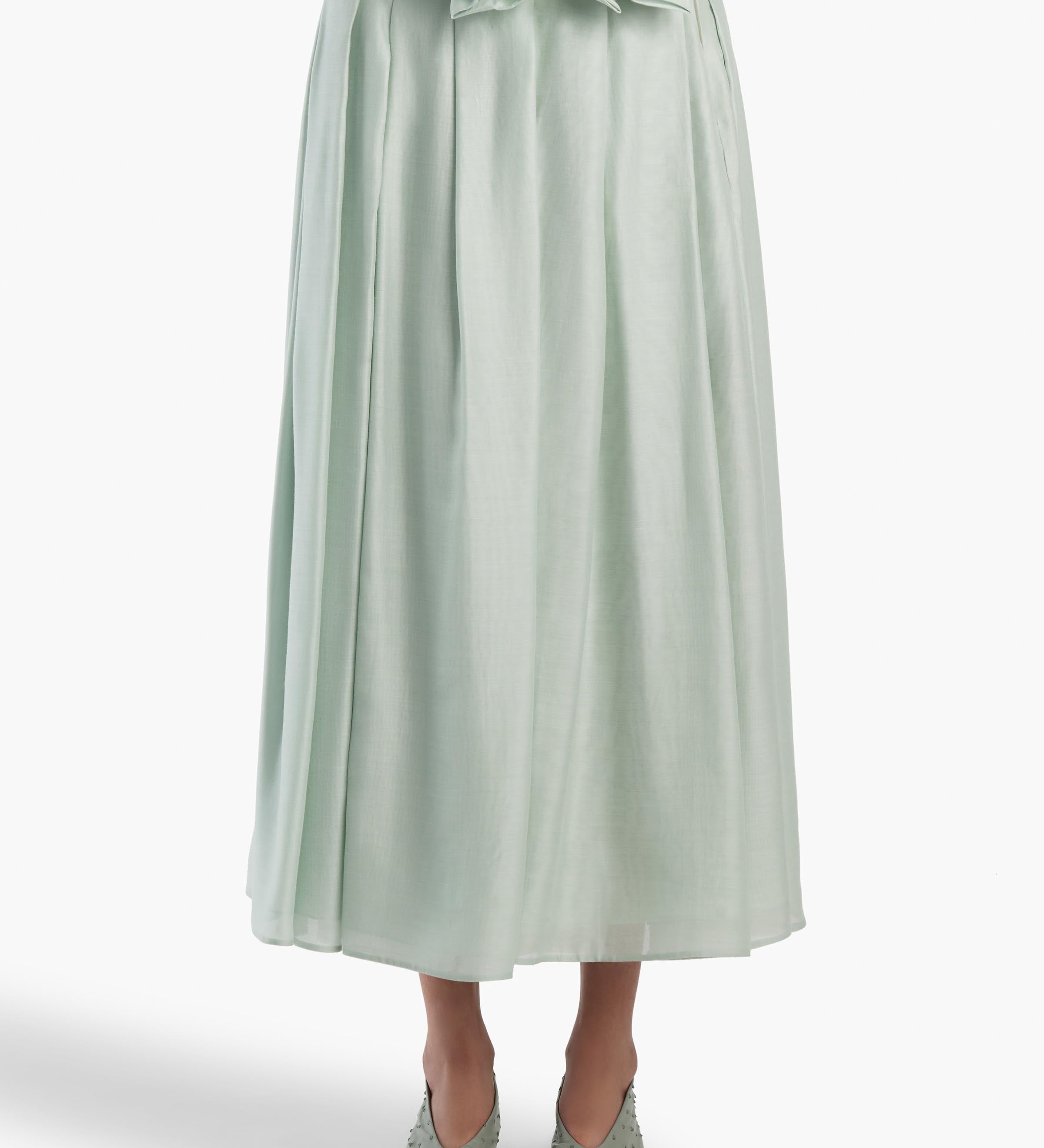 Khaite - Astrid Skirt in Ice Green