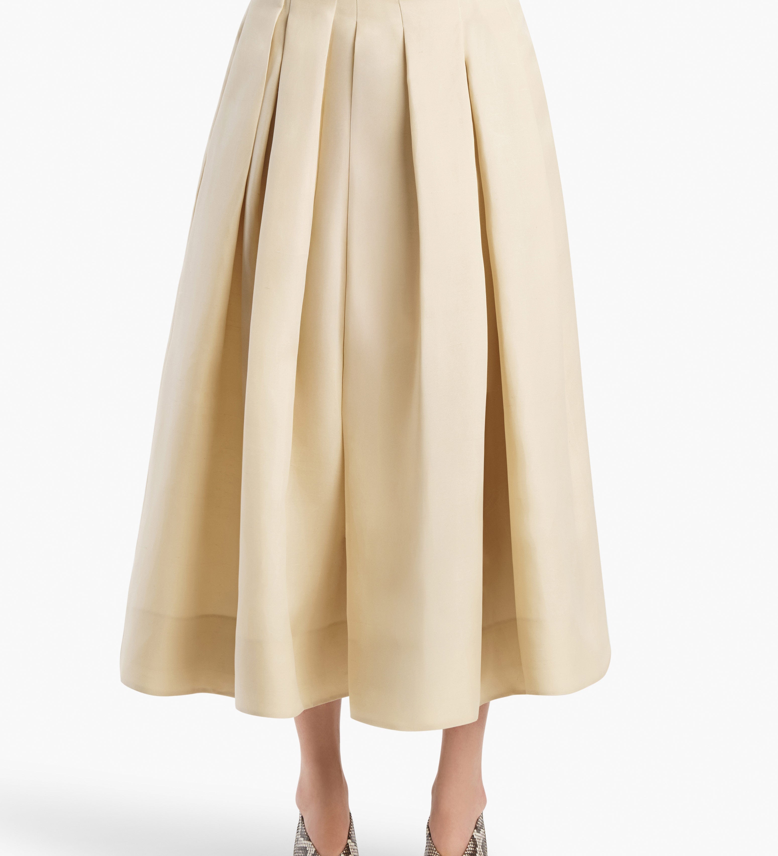 Khaite - Astrid Skirt in Ivory Glow