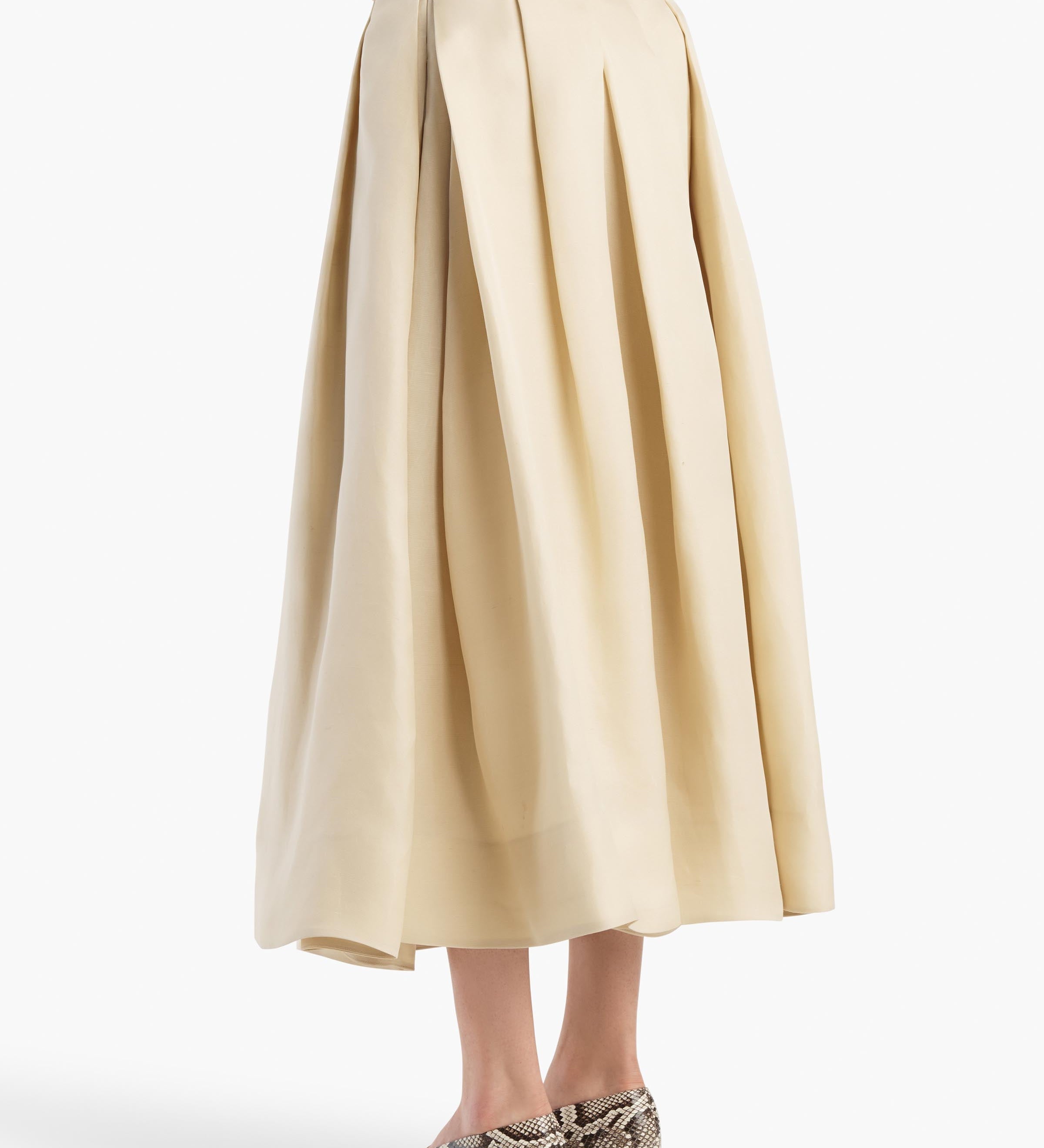 Khaite - Astrid Skirt in Ivory Glow