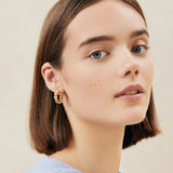 Loeffler Randall - Atlas Gold Twisted Hoop Earrings
