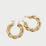 Loeffler Randall - Atticus Gold Twisted Hoop Earrings