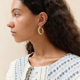 Loeffler Randall - Atticus Gold Twisted Hoop Earrings