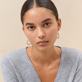 Loeffler Randall - Atticus Silver Twisted Hoop Earrings
