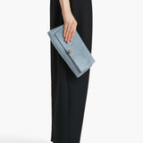 Khaite - Audrey Clutch in Lead Suede