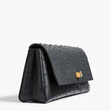 Khaite - Audrey Clutch in Midnight Navy Ostrich