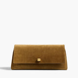 Khaite - Audrey Clutch in Mud Suede
