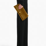 Khaite - Audrey Clutch in Mud Suede