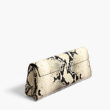 Khaite - Audrey Clutch in Natural Python-Embossed Leather