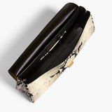 Khaite - Audrey Clutch in Natural Python-Embossed Leather