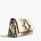 Khaite - Audrey Clutch in Natural Python-Embossed Leather