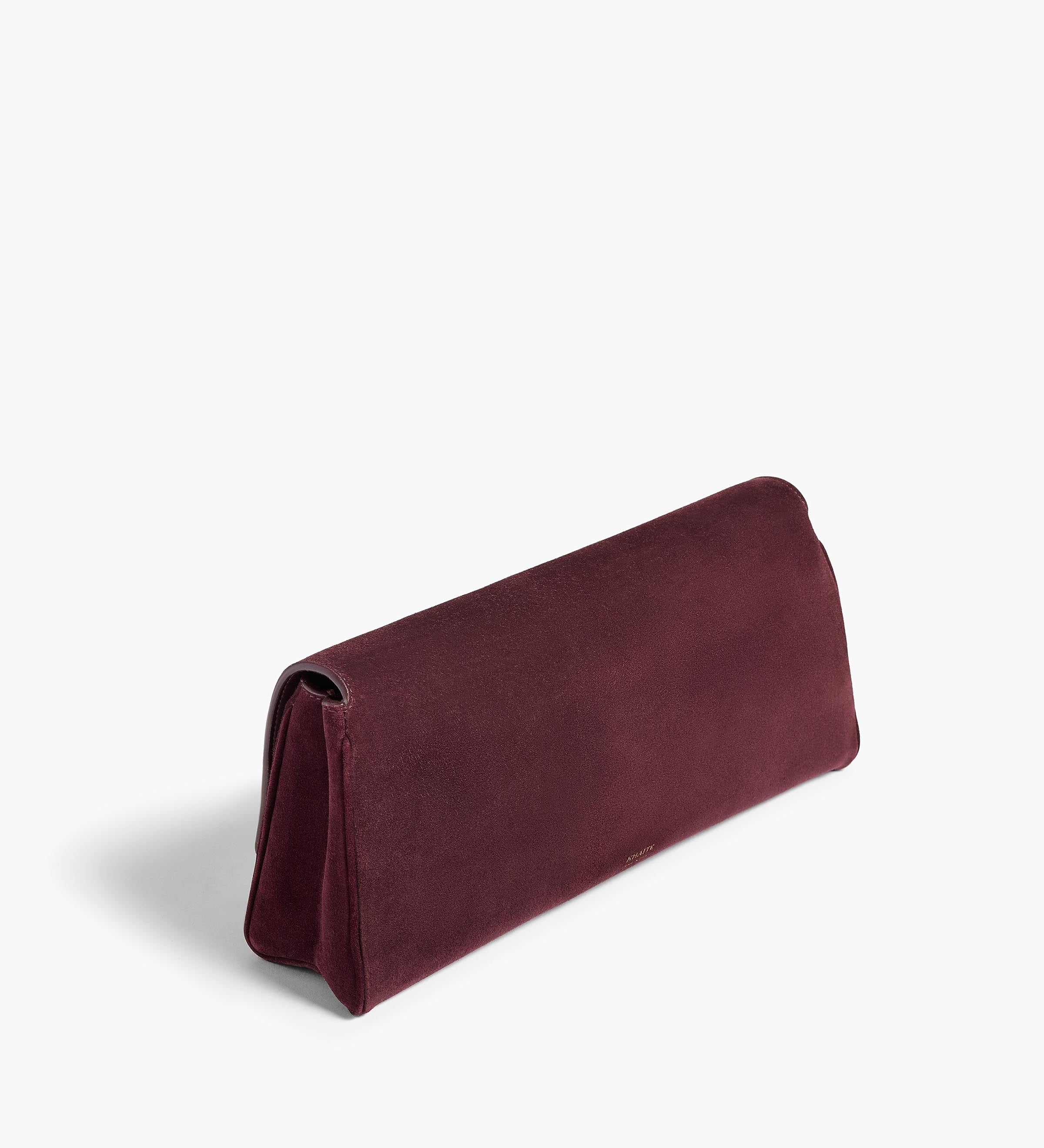 Khaite - Audrey Clutch in Rouge Noir Suede