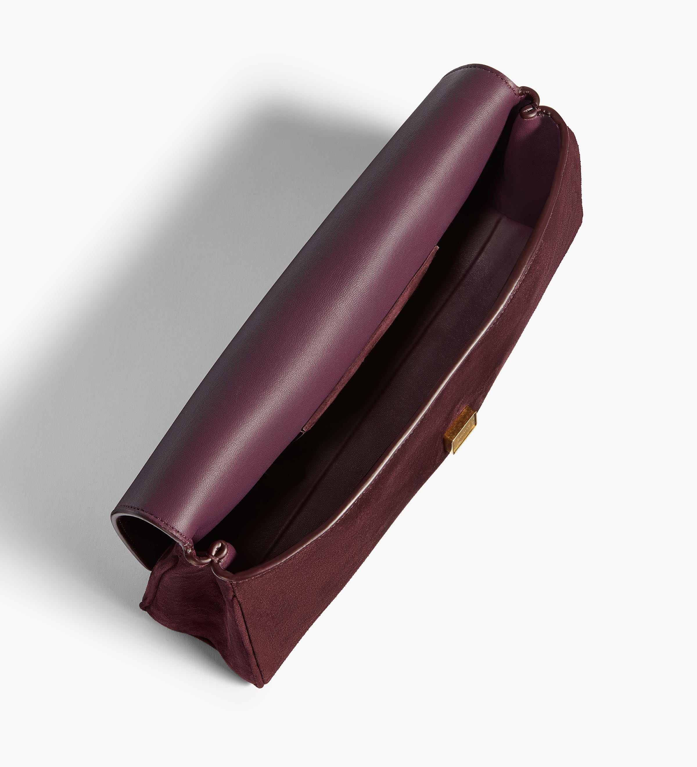 Khaite - Audrey Clutch in Rouge Noir Suede