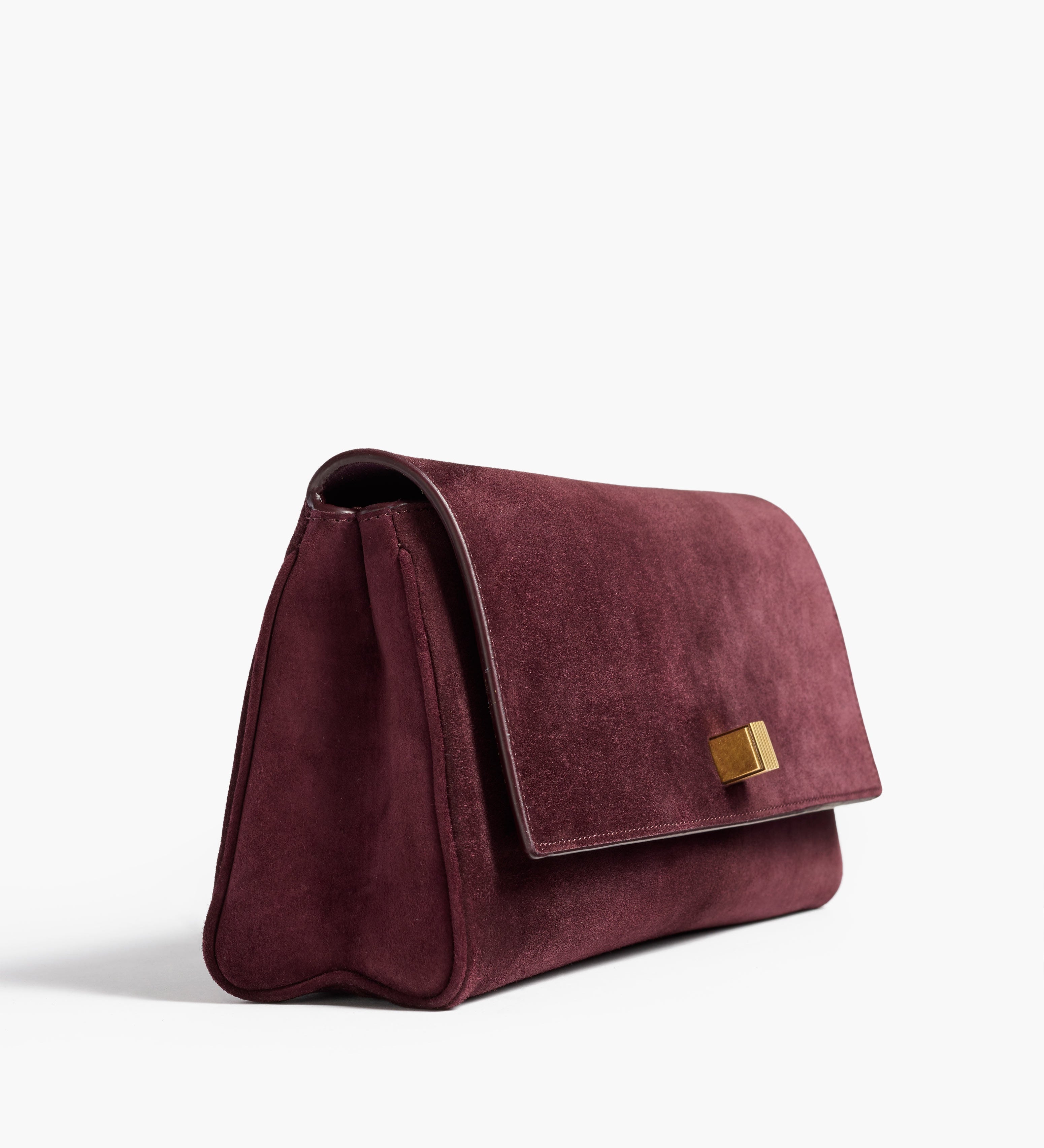 Khaite - Audrey Clutch in Rouge Noir Suede