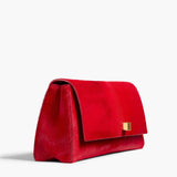 Khaite - Audrey Clutch in Ruby Haircalf