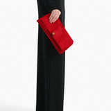 Khaite - Audrey Clutch in Ruby Haircalf