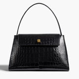 Khaite - Audrey Top Handle Bag in Black Alligator