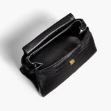 Khaite - Audrey Top Handle Bag in Black Alligator