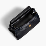 Khaite - Audrey Top Handle Bag in Midnight Alligator