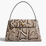 Khaite - Audrey Top Handle Bag in Natural Python