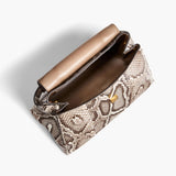 Khaite - Audrey Top Handle Bag in Natural Python