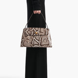 Khaite - Audrey Top Handle Bag in Natural Python